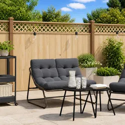Sleek Black Outdoor Garden Chair for Comfort