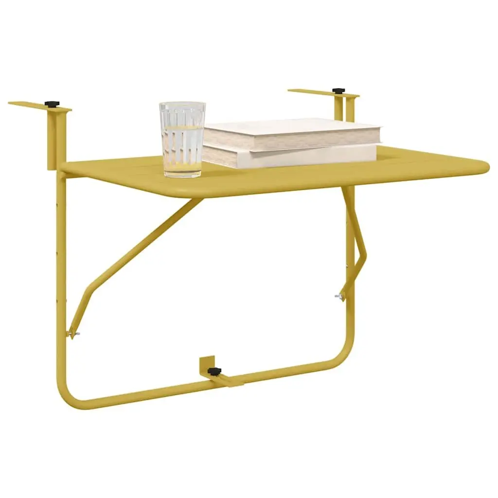 Hanging Balcony Table Folding Outdoor Furniture Garden Patio Steel 60 x 39 x