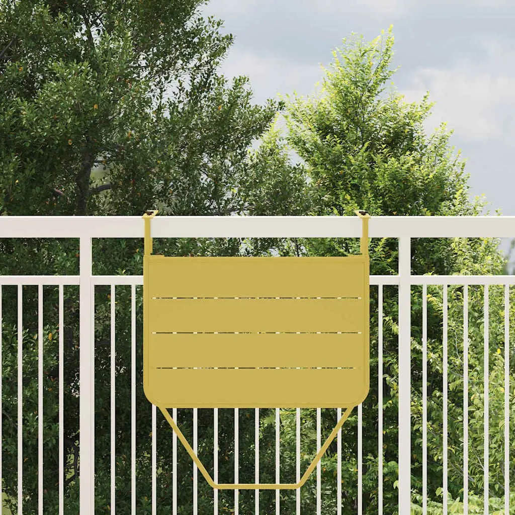 Hanging Balcony Table Folding Outdoor Furniture Garden Patio Steel 60 x 39 x
