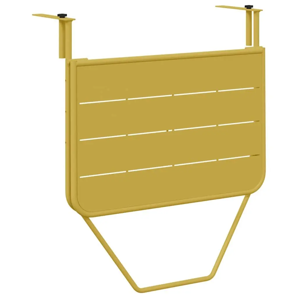 Hanging Balcony Table Folding Outdoor Furniture Garden Patio Steel 60 x 39 x