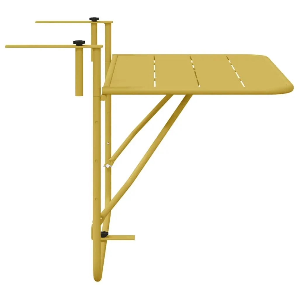 Hanging Balcony Table Folding Outdoor Furniture Garden Patio Steel 60 x 39 x