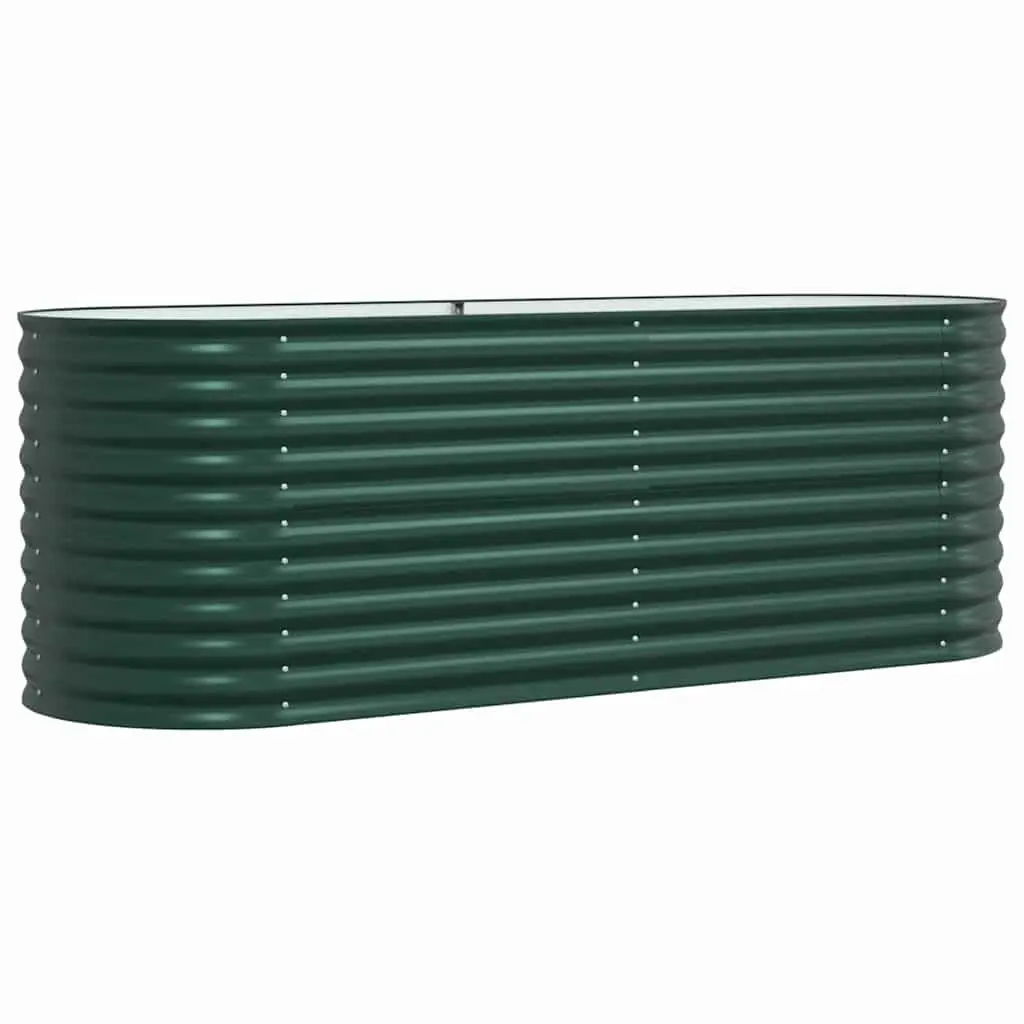 Raised Garden Bed Green 240x80x81cm Steel Planter Box Outdoor Gardening
