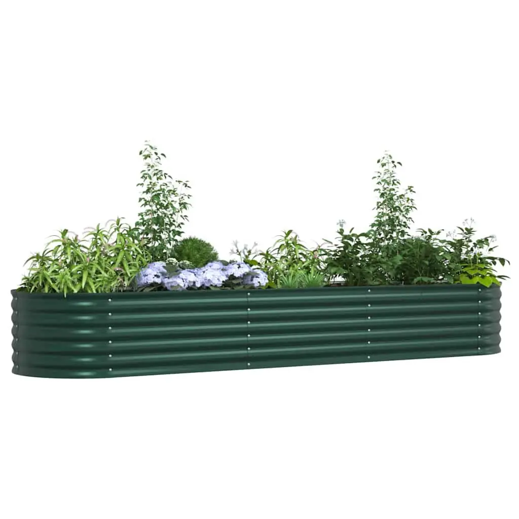 Raised Garden Bed Green Steel 320 x 80 x 44 cm Outdoor Planter Box