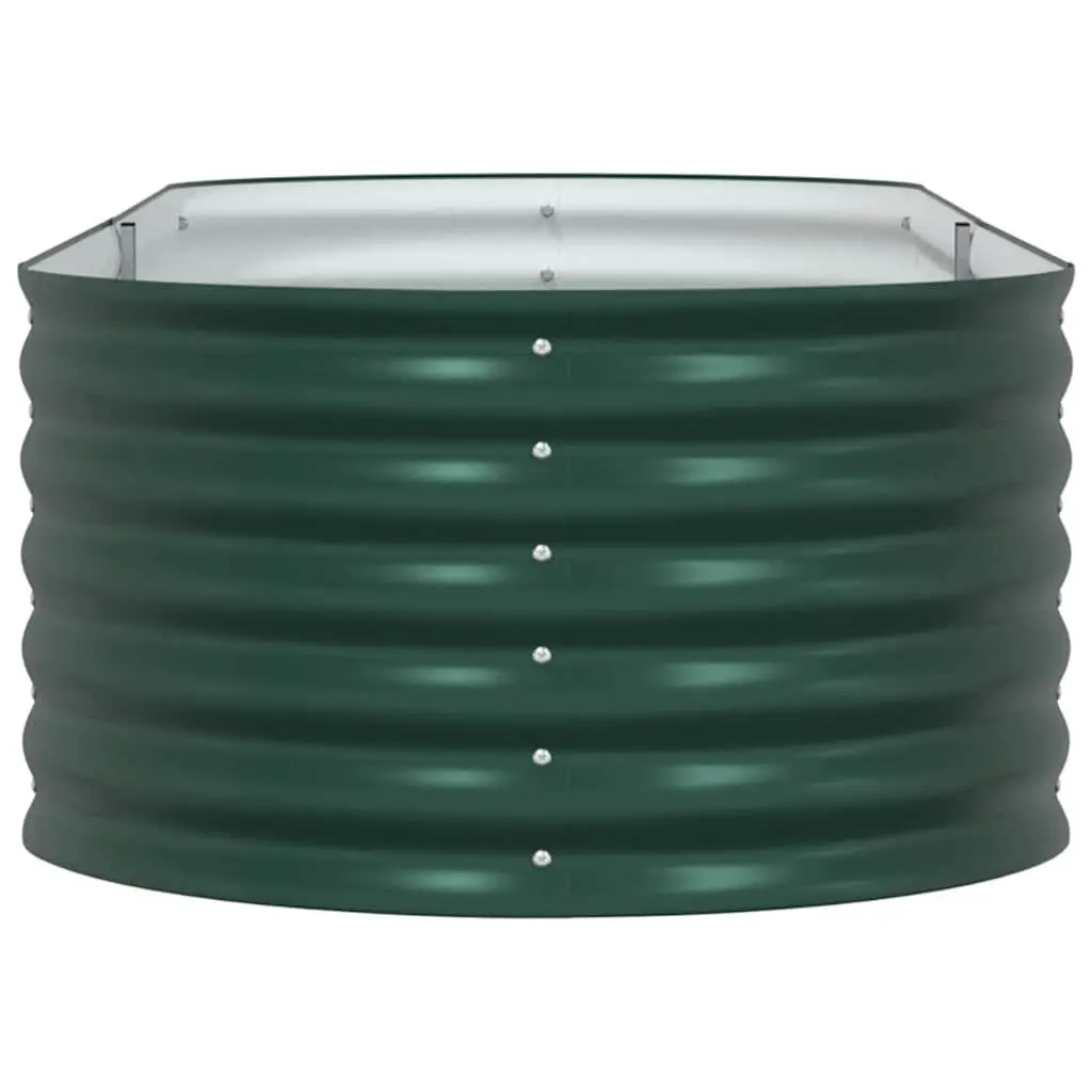 Raised Bed Garden Planter Green Steel 240 x 80 x 44 cm Outdoor Gardening Box