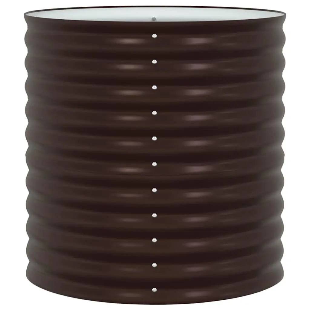Raised Bed Planter Steel Brown 80x80x81cm Durable Outdoor Gardening