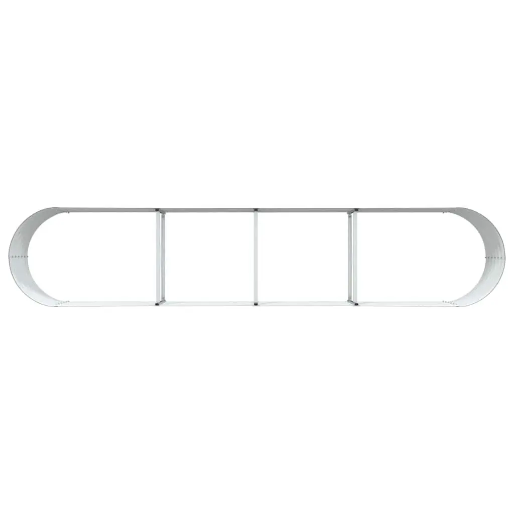 Raised Bed Planter Brown 400x80x44cm Steel Garden Outdoor Herbs Flowers