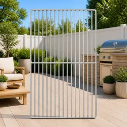 Compact 47 x 32.5 cm Silver Grill Grate for Outdoor Use
