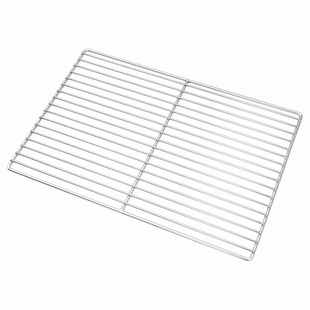 Grill Grate Silver 47 x 32.5 cm Stainless Steel Outdoor Cooking Accessory