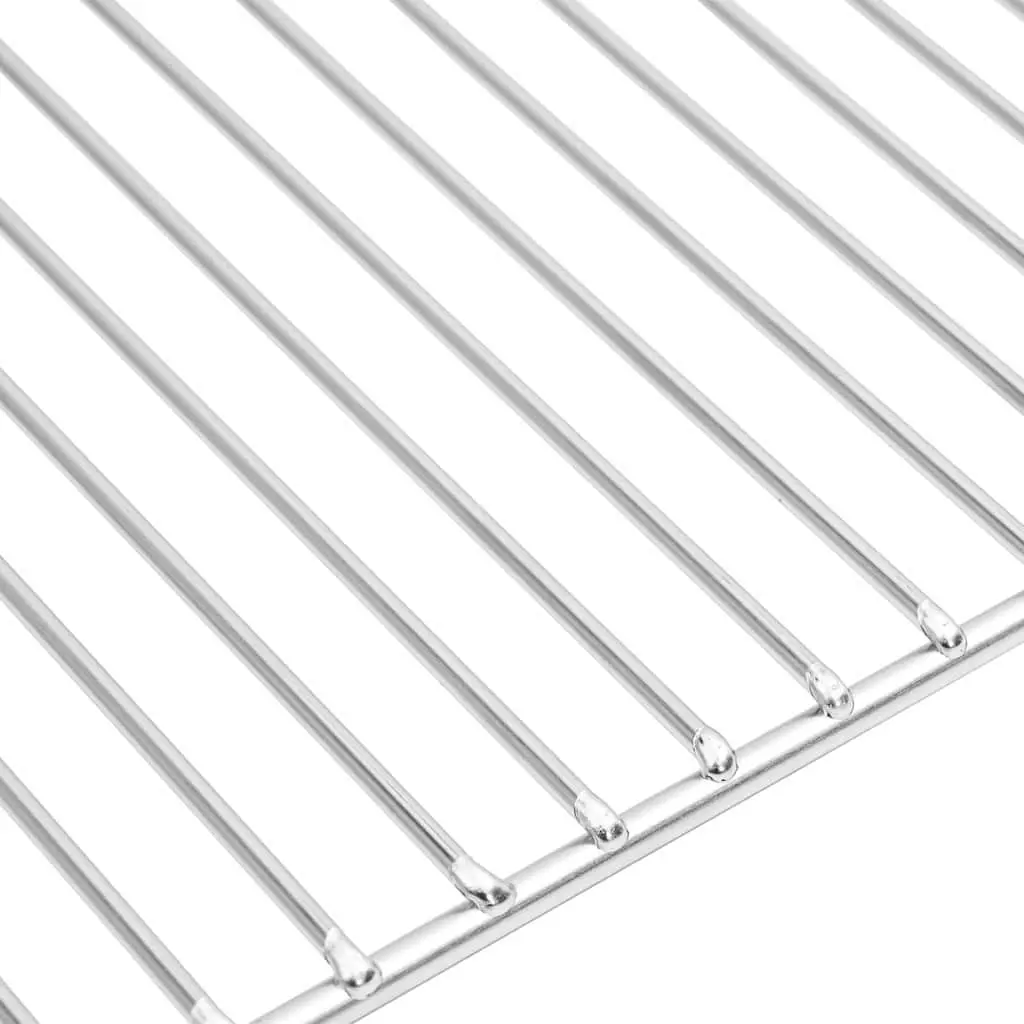Grill Grate Silver 47 x 32.5 cm Stainless Steel Outdoor Cooking Accessory