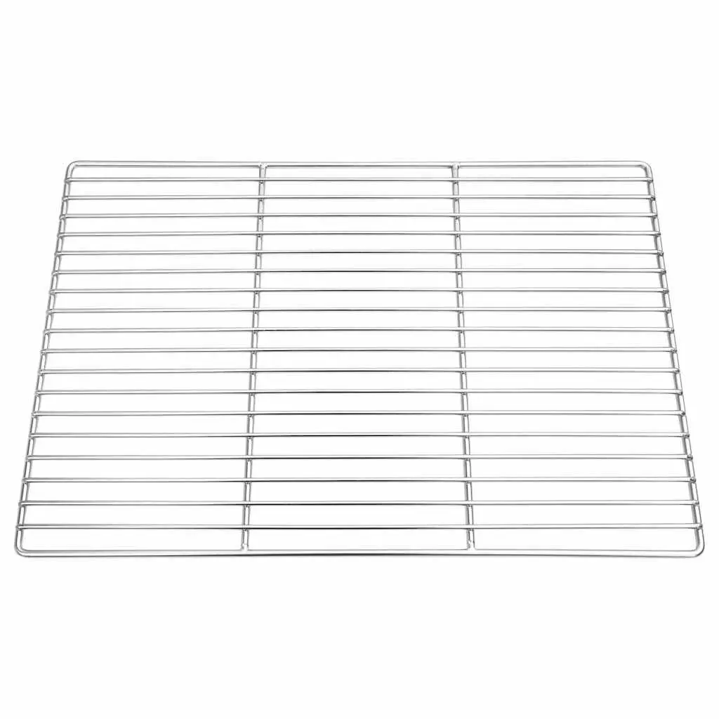 Stainless Steel Grill Grate Silver 50 x 35 cm Rectangular Outdoor Cooking Grill