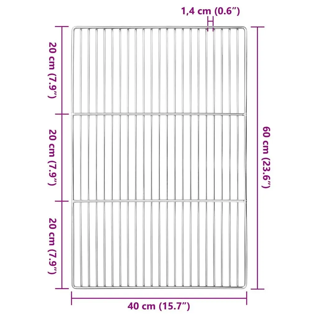 60 x 40 cm Stainless Steel Grill Grate for Easy Use