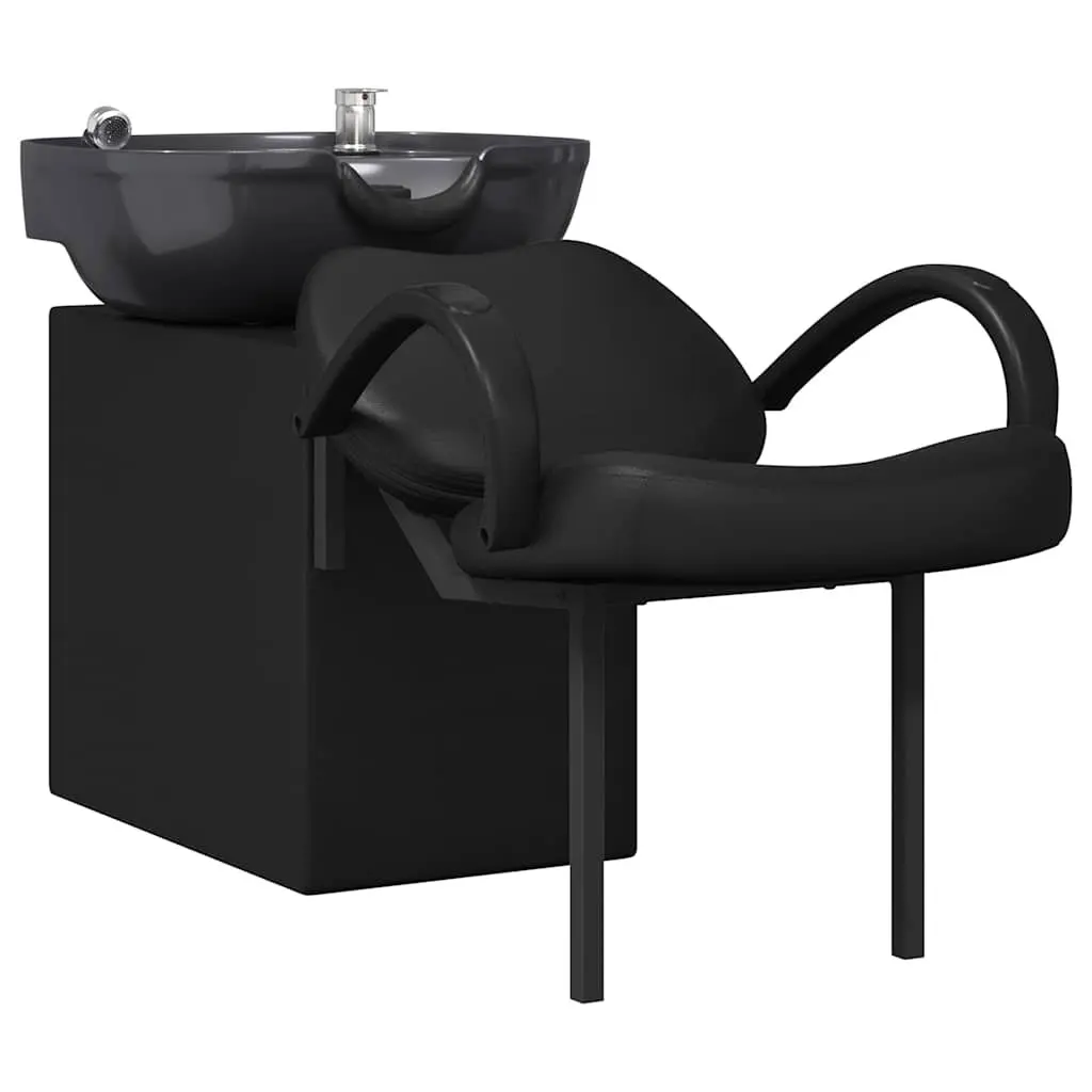 Shampoo Chair Black Height Adjustable Professional Salon Furniture