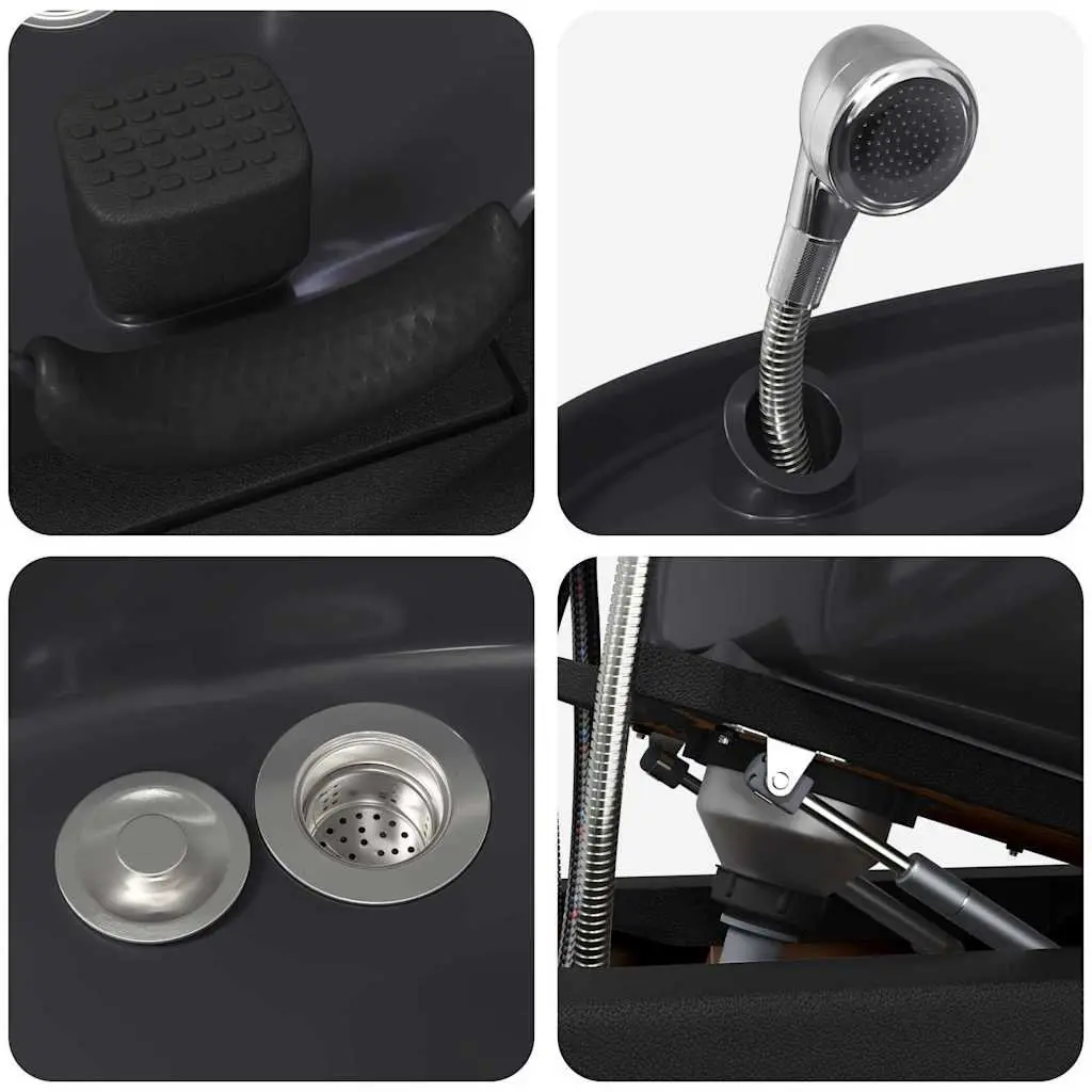 Shampoo Chair Black Height Adjustable Professional Salon Furniture
