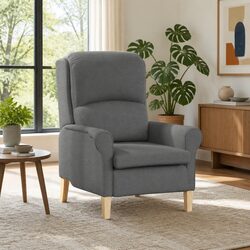 Grey Fabric Armchair: Style and Comfort Combined