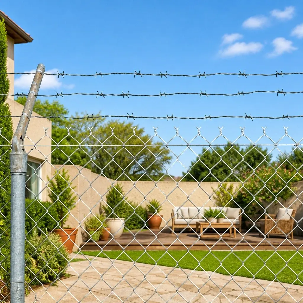 Barbed Wire Coil Green Steel 100m Hot-dip Galvanised Durable Outdoor Fencing Security