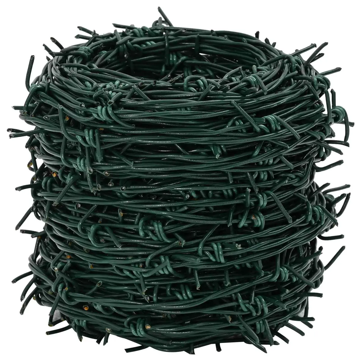 Barbed Wire Coil Green Steel 100m Hot-dip Galvanised Durable Outdoor Fencing Security