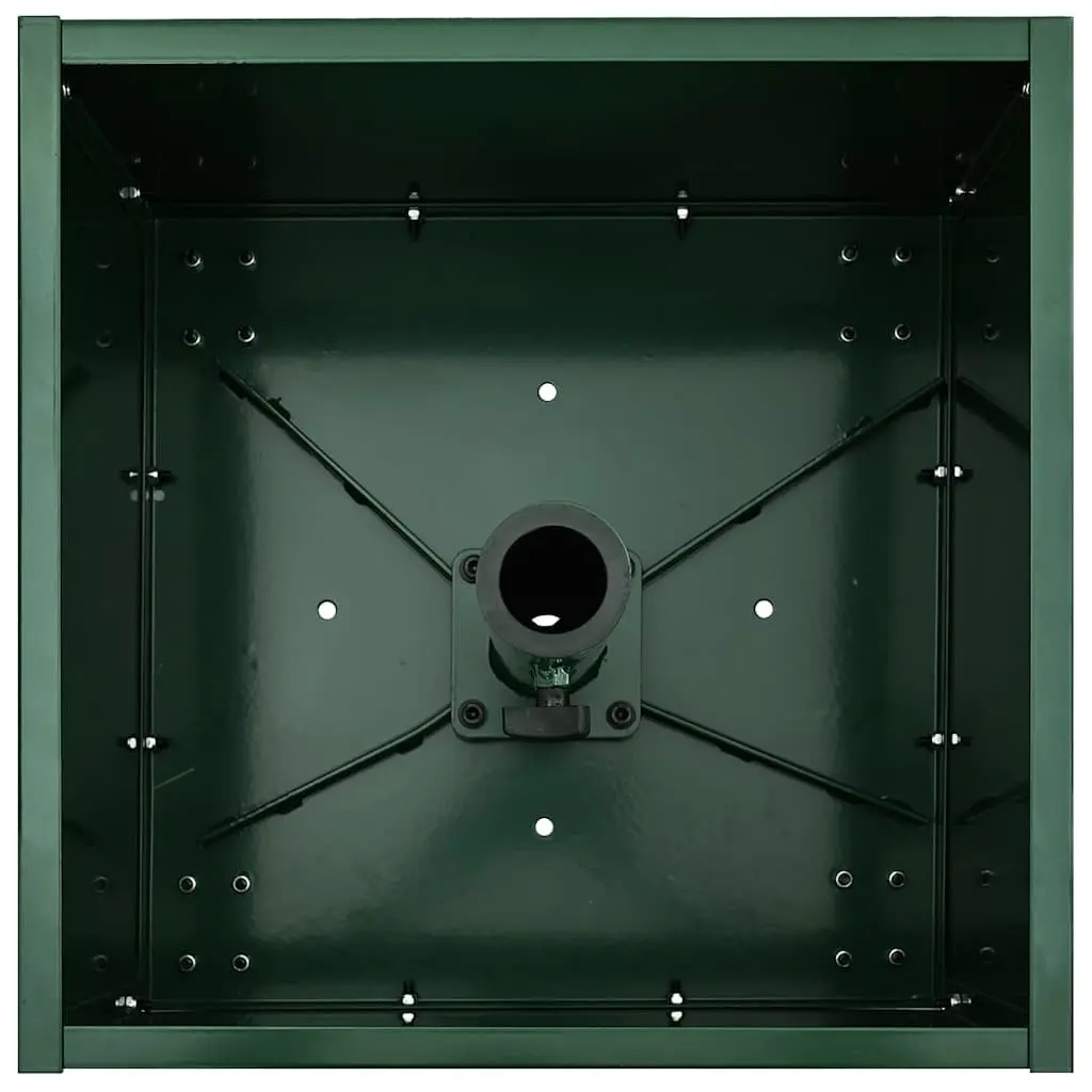 Parasol Base Green 45 x 45 x 45 cm Manual Umbrella Stand Steel Wheeled