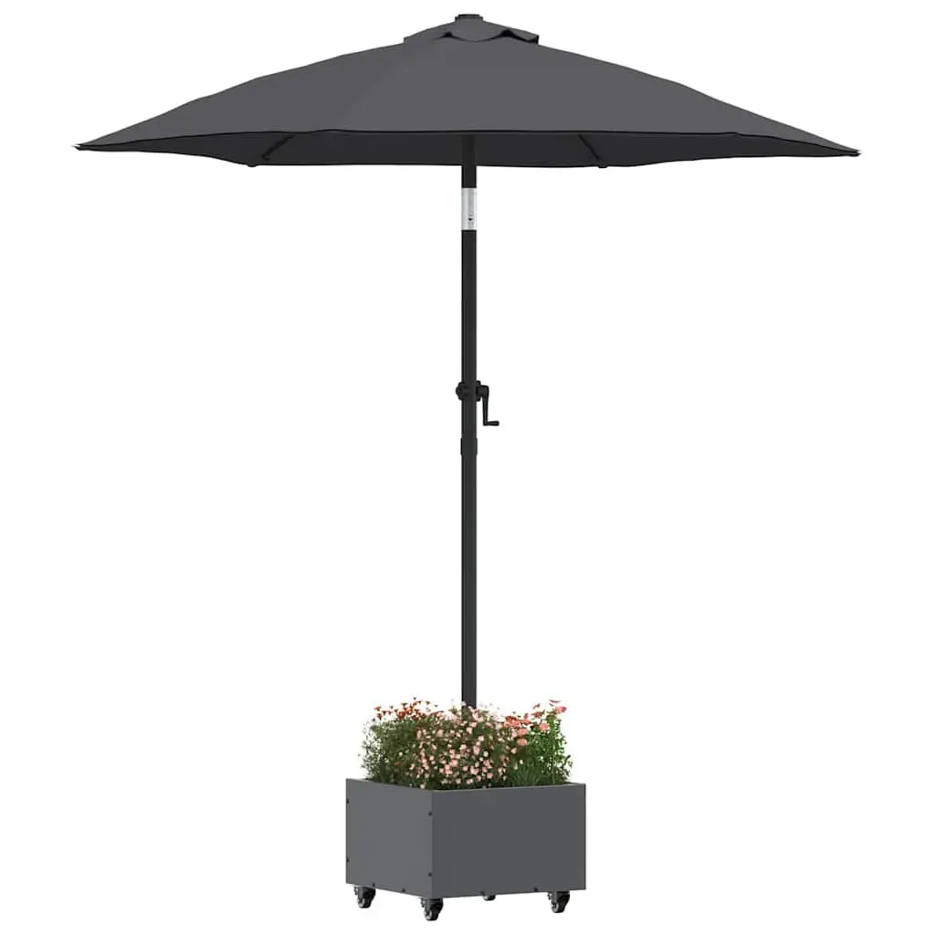 Parasol Base Steel Anthracite 45cm Manual Adjustment Outdoor Umbrella Stand