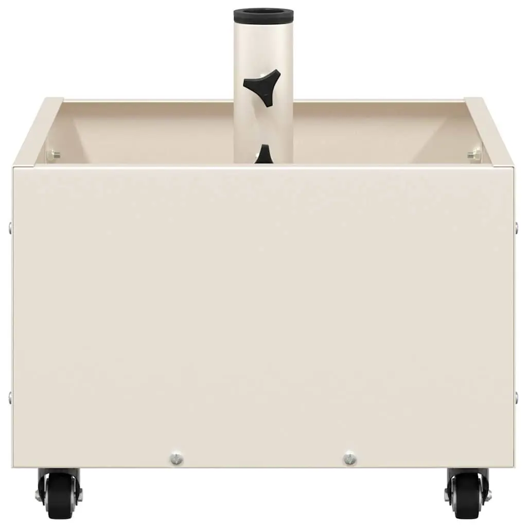 Parasol Base White 45 x 45 x 45 cm Steel Manual Adjustment Outdoor Umbrella Stand