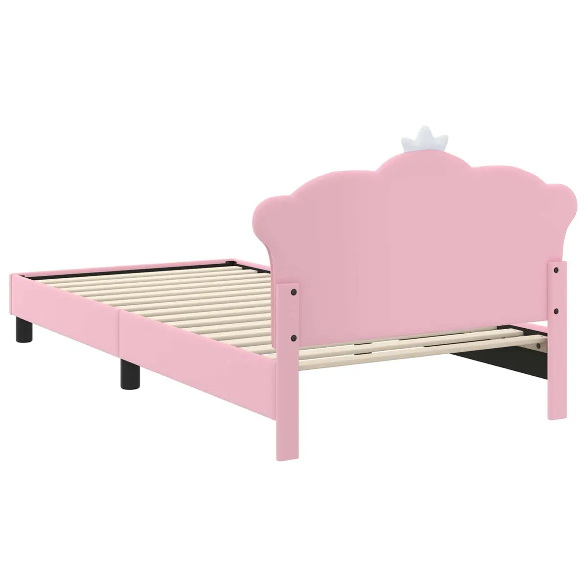 Kids Bed Frame with Headboard Pink 90 x 190 cm Modern Bedroom Furniture