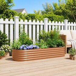 Concise Design of Raised Bed Garden Planter 240 x 80 x 44 cm