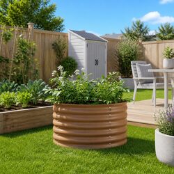 Compact and Efficient Steel Frame Garden Bed 80x80x44cm
