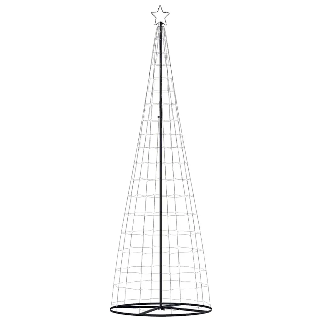 LED Christmas Tree Cool White 100.5 x 100.5 x 304 cm 8 Flash Modes Indoor Outdoor Holiday Decoration