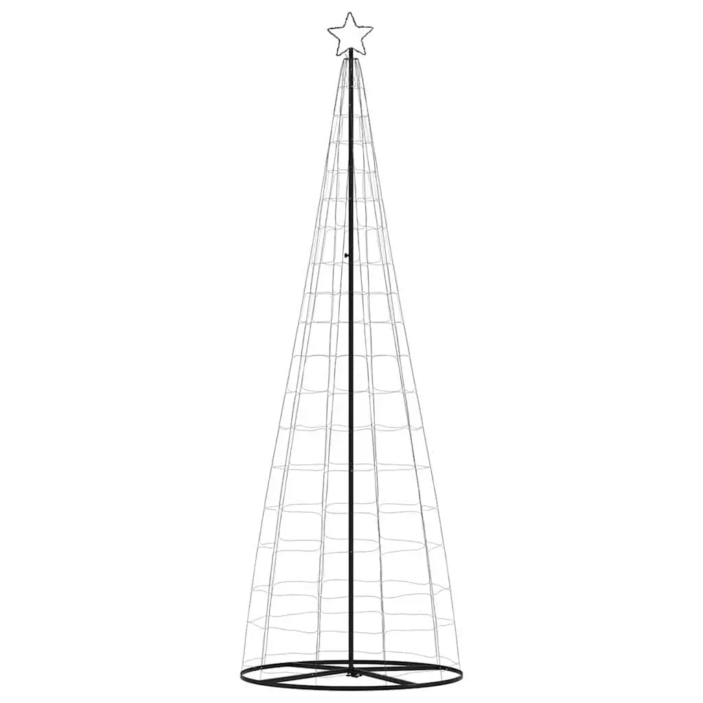LED Christmas Tree Cool White 100.5 x 100.5 x 304 cm 8 Flash Modes Indoor Outdoor Holiday Decoration