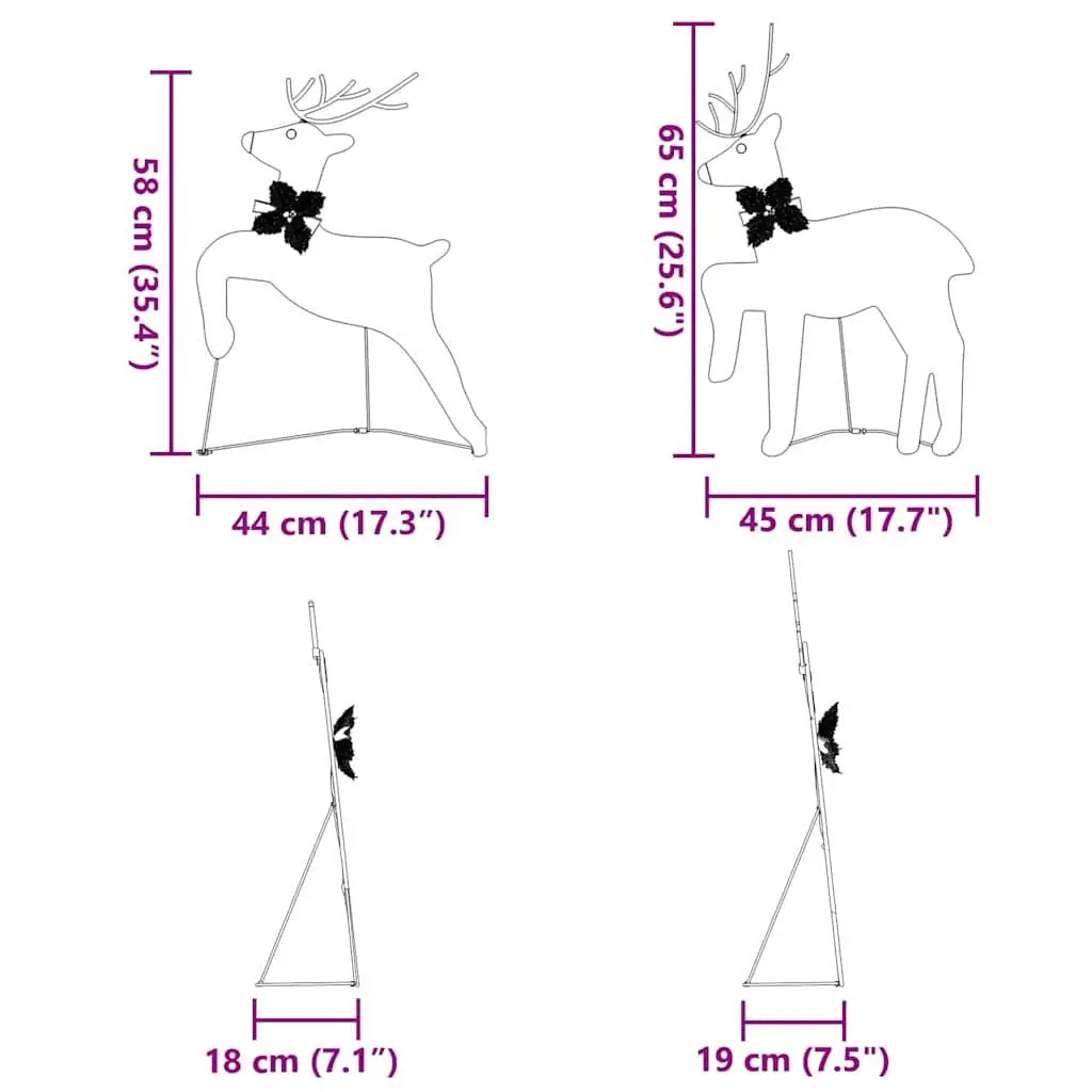 LED Reindeer Christmas Decorations Cold White Indoor Outdoor Holiday Ornaments
