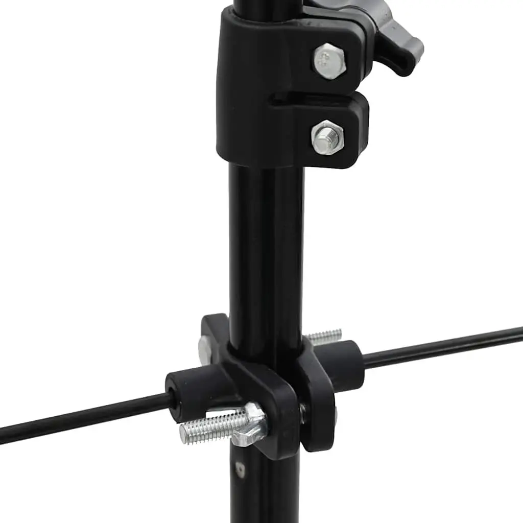 Target Stand Black Metal Foldable Height Adjustable for Outdoor Shooting Range