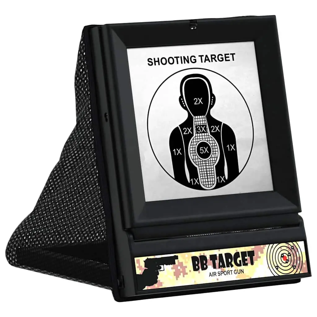 Airsoft Shooting Target Black Plastic Indoor Outdoor Practice Range Accessory