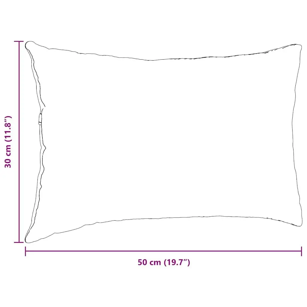 Sofa Pillows Dark Grey 50 x 30 cm Removable Cover Polyester Filling 2 pcs