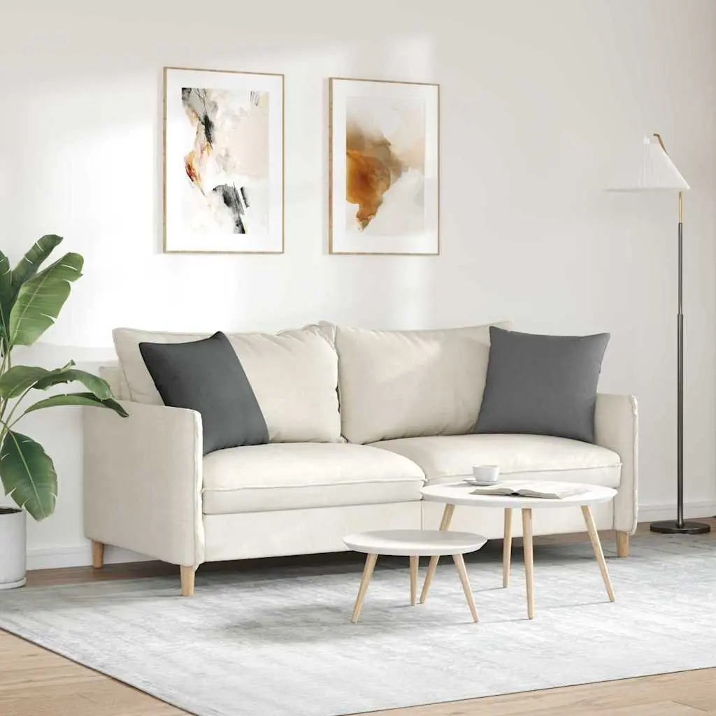 Sofa Pillows Grey 45 x 45 cm Fabric Cushions Modern Indoor Home Decor 2 Piece