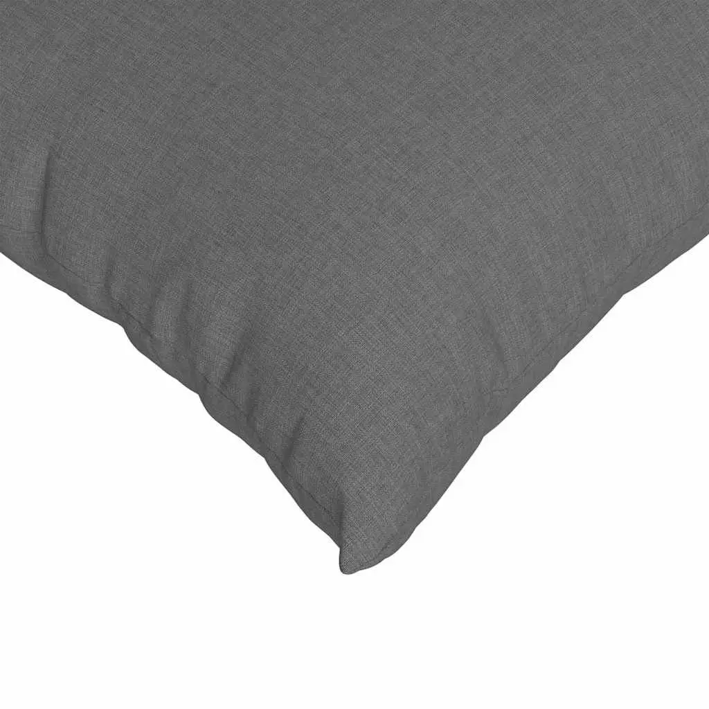 Sofa Pillows Dark Grey 50x50cm Soft Fabric Zipper Covers Set 2pc