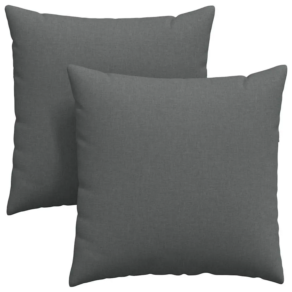 Sofa Pillows 2 Pieces Dark Grey 60 x 60 cm Modern Home Decor Cushions
