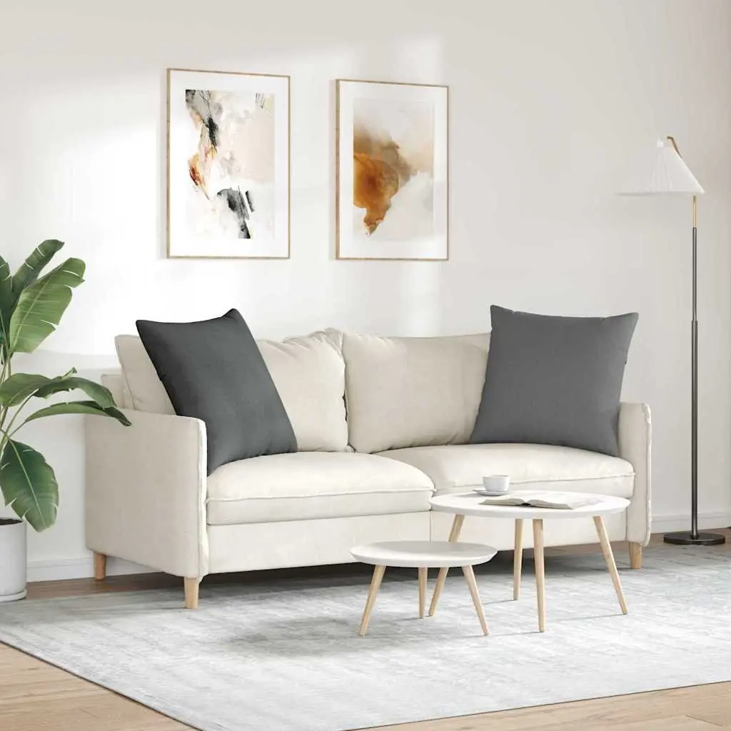 Sofa Pillows 2 Pieces Dark Grey 60 x 60 cm Modern Home Decor Cushions