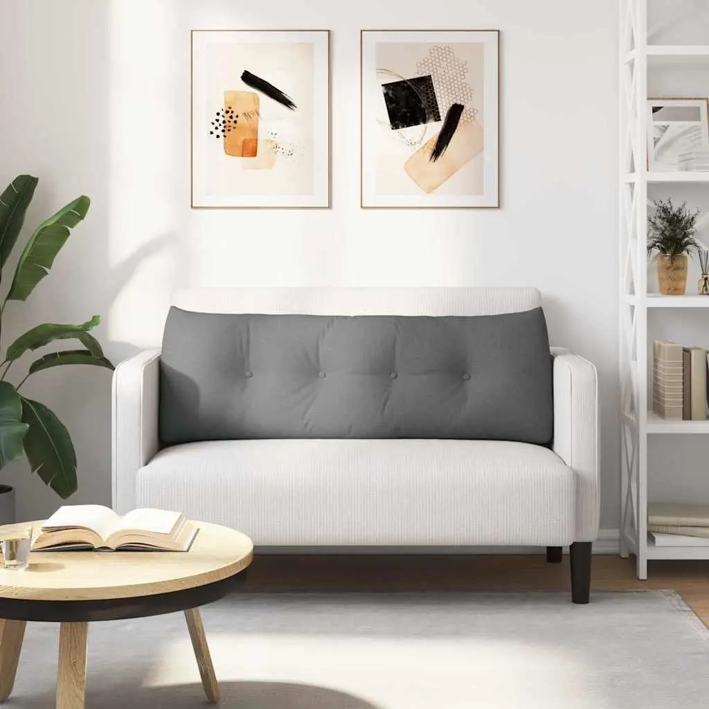 Back Pillow Support Cushion Grey 140x24x50cm Ergonomic Lounge Bedroom Living