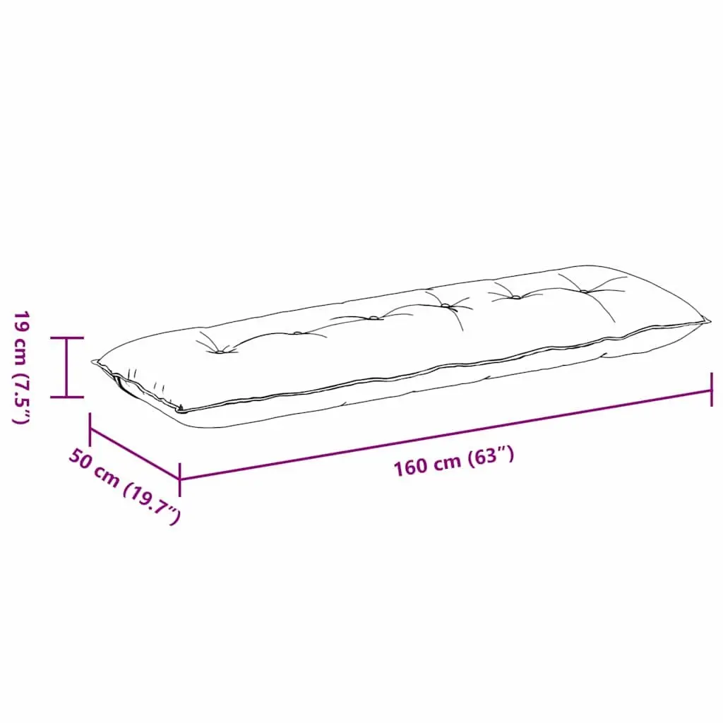 Back Pillow Dark Grey 160 x 19 x 50 cm Indoor Support Cushion