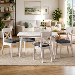 Set of 4 Grey Seat Cushions – Modern Design and Care