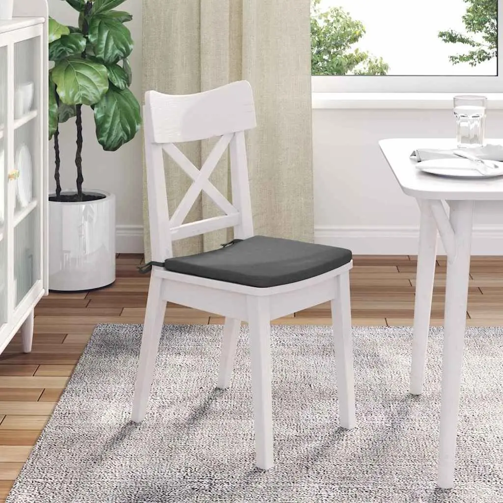 Seat Cushions Dark Grey 40x40x3cm Indoor Chair Sofa Cushion Set 4 Piece