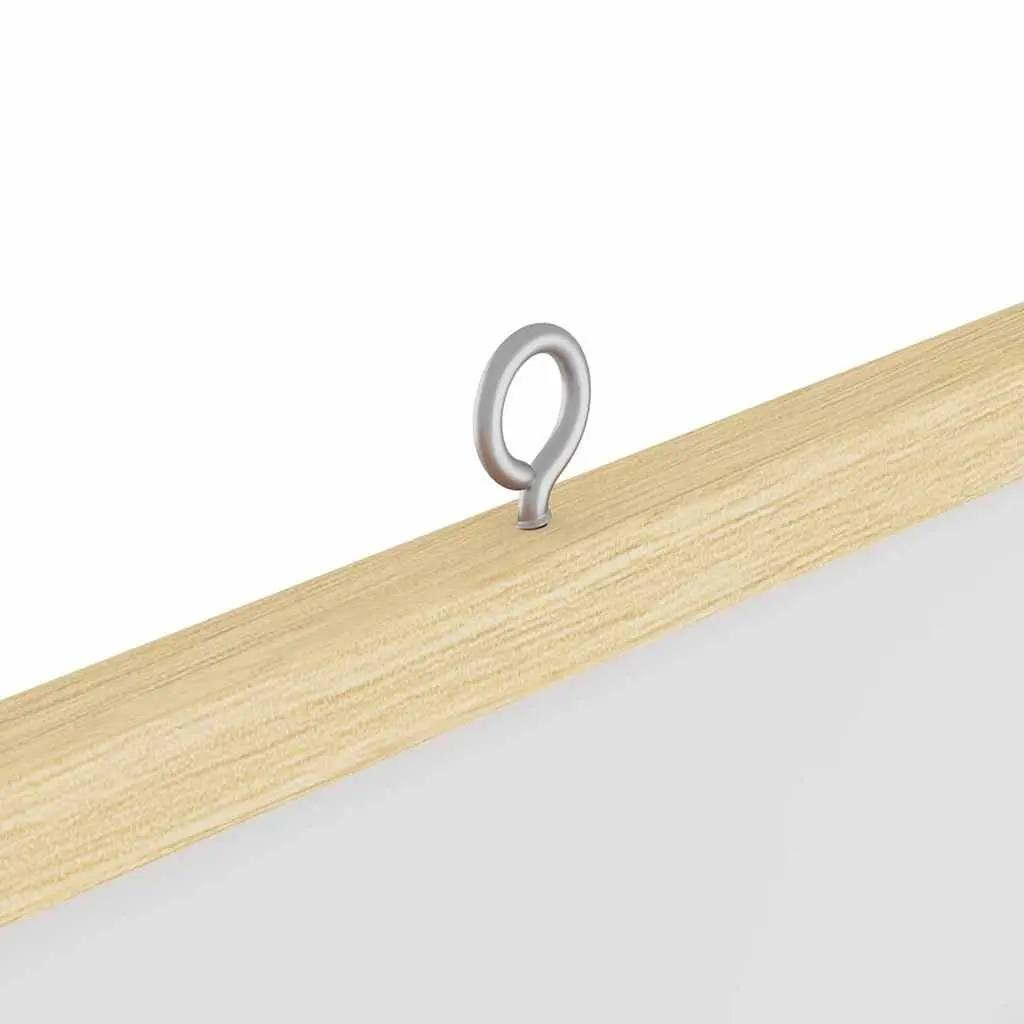 Folding Bulletin Board White 100x100cm Solid Pine Wood Smooth Pinnable Surface