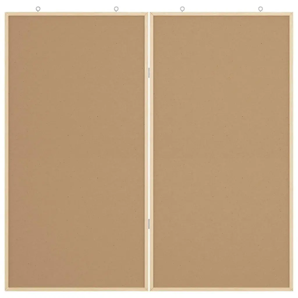 Bulletin Board Folding Square Brown 100x100cm Pine Wood Office Display