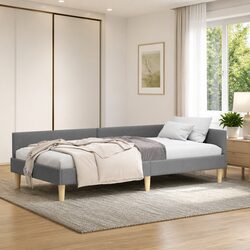 Stylish L-Shaped Fabric Bed Frame for Everyday Use