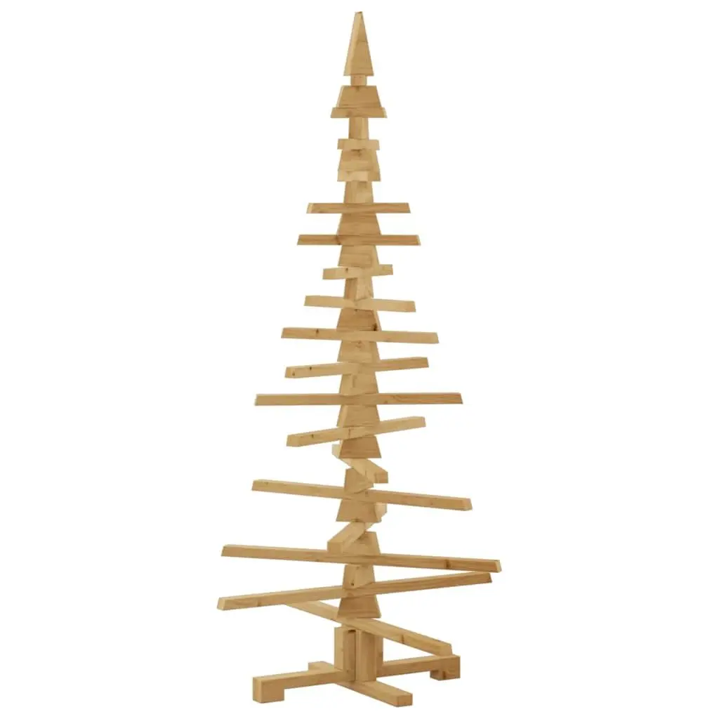Wooden Christmas Tree Brown 150cm Adjustable Branches Natural Pine DIY Paintable