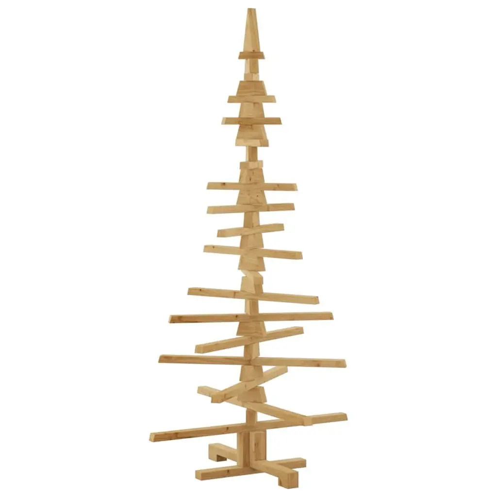 Wooden Christmas Tree Brown 150cm Adjustable Branches Natural Pine DIY Paintable