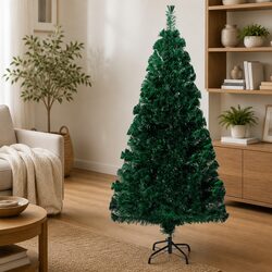 Christmas Tree 60 x 60 x 123 cm Green Plastic with Stand Indoor Outdoor Festive