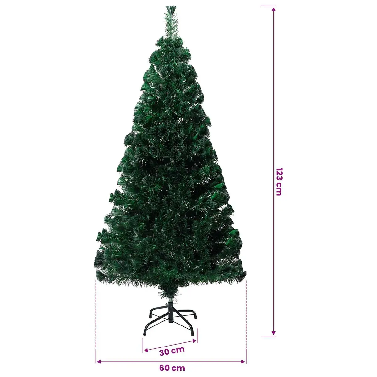 Christmas Tree Green 60 x 60 x 123 cm PVC with Stand Indoor Outdoor
