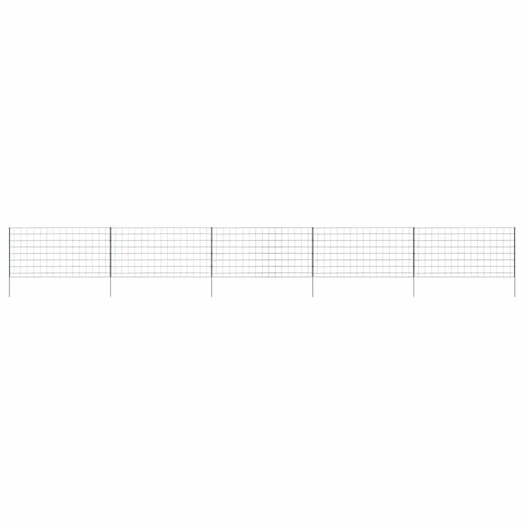 Pond Fence Set Green Steel 5 Piece Garden Panels Barrier for Ponds Terrace