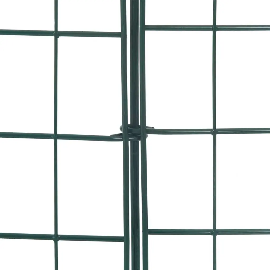 Pond Fence Set Green Steel 5 Piece Garden Panels Barrier for Ponds Terrace
