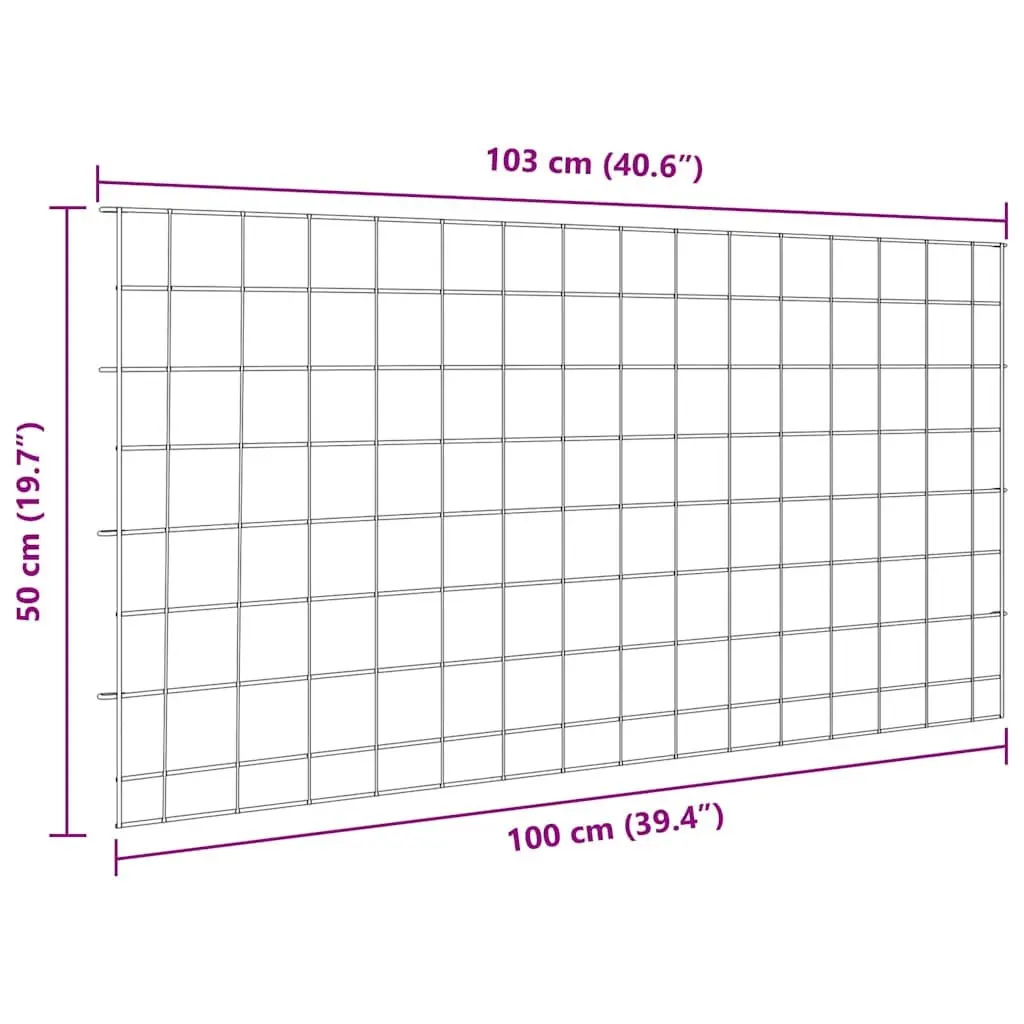 Pond Fence Set Green Steel 5 Piece Garden Panels Barrier for Ponds Terrace